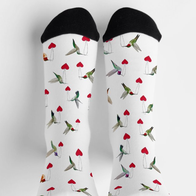 Chaussette Hummingbirds Valentine's Day (Haut)