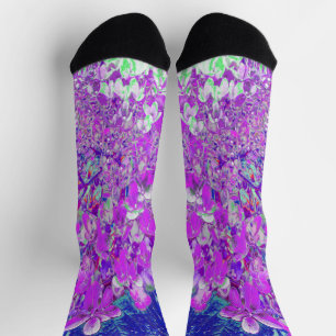 Chaussette Hydrangea Limelight Élégant Violet et Bleu