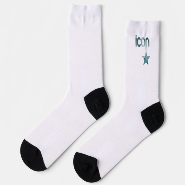 Chaussette ICON Unisex Chaussettes Tendance Océan Bleu Abstra (Créateur téléchargé)