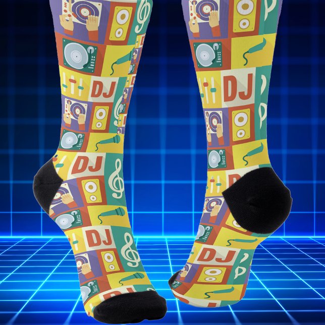 Chaussette Icône de disc-jockey professionnel conçu (Créateur téléchargé)