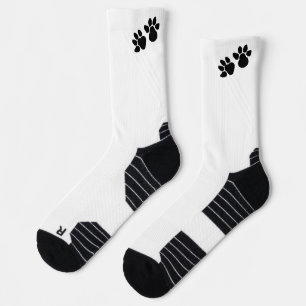 Chaussette Icône de patte de chien - Noir & Blanc