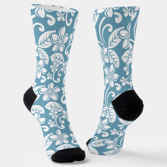 CHAUSSETTE ÎLE PLUMERIA (BLEU ARDOISE) (Angulaire)
