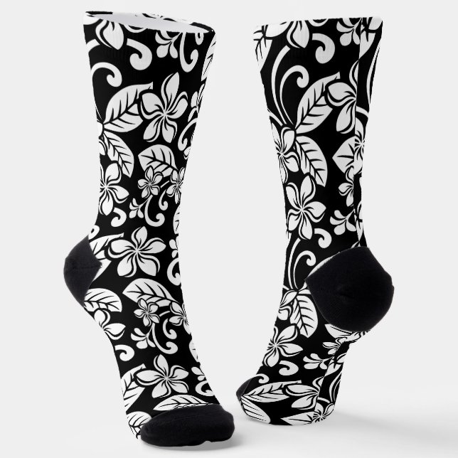 CHAUSSETTE ÎLE PLUMERIA (NOIR) SOCKS (Angulaire)