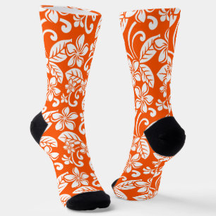 CHAUSSETTE ÎLE PLUMERIA (TRÈS ORANGE)