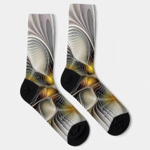 Chaussette Illusion d'optique abstrait 3D fractal avec profon