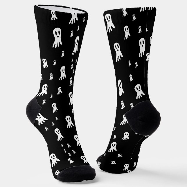 Chaussette Illustration de fantôme gothique effrayant (Angulaire)