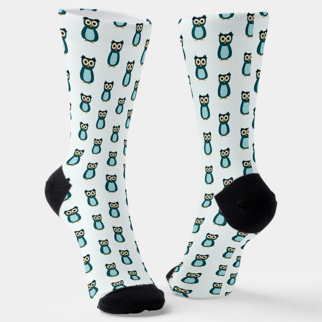 Chaussette Illustration de la chouette bleue (Angulaire)