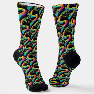 Chaussette Illustration de serpent coloré