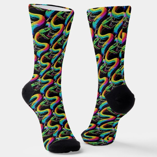 Chaussette Illustration de serpent coloré (Angulaire)