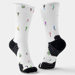 Chaussette Illustration de skieurs alpins en freeride