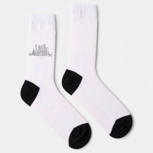 Chaussette Illustration minimaliste de la ligne aérienne de B