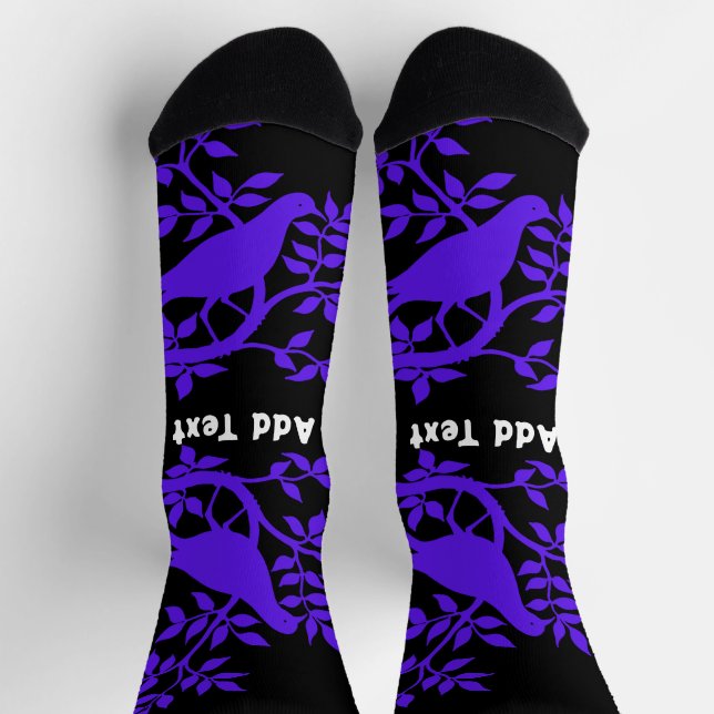 Chaussette Image de oiseau imprimée personnalisée Équipage du (Haut)