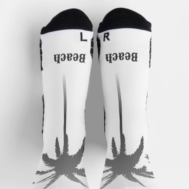 Chaussette Image de palmier cocotier imprimé de plage Relax P (Haut)