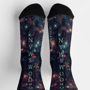 Chaussette Imaginaire floral personnalisé Groomsman
