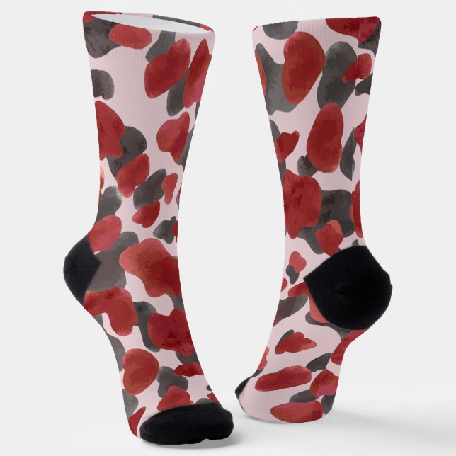 Chaussette Impression d'animaux d'hiver à l'aquarelle rustiqu (Angulaire)