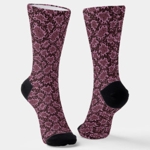 Chaussette Impression de serpent rose