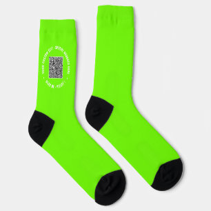Chaussette Info d'analyse de code QR - Chaussettes de texte e
