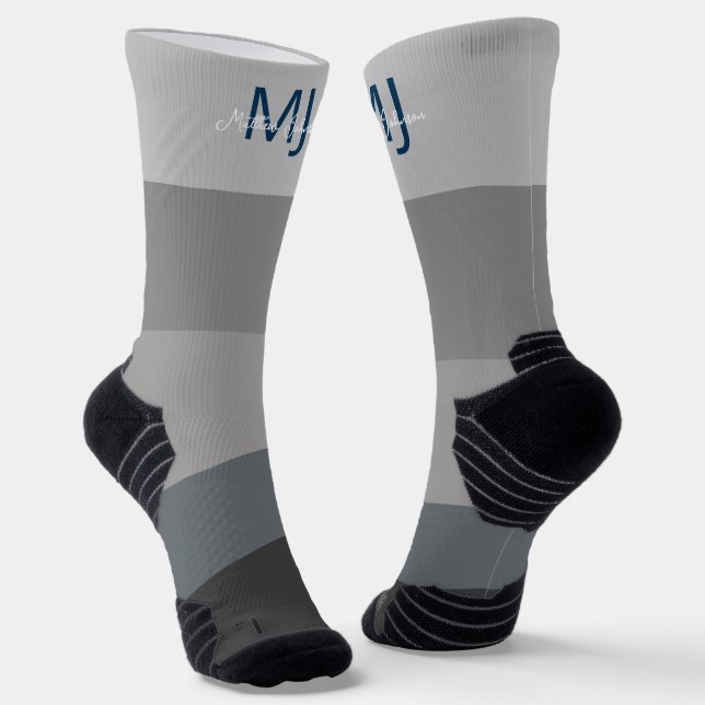 CHAUSSETTE INITIATIVES DE MONOGRAM NOM GRAY GRADIENT LINE MOT (Angulaire)