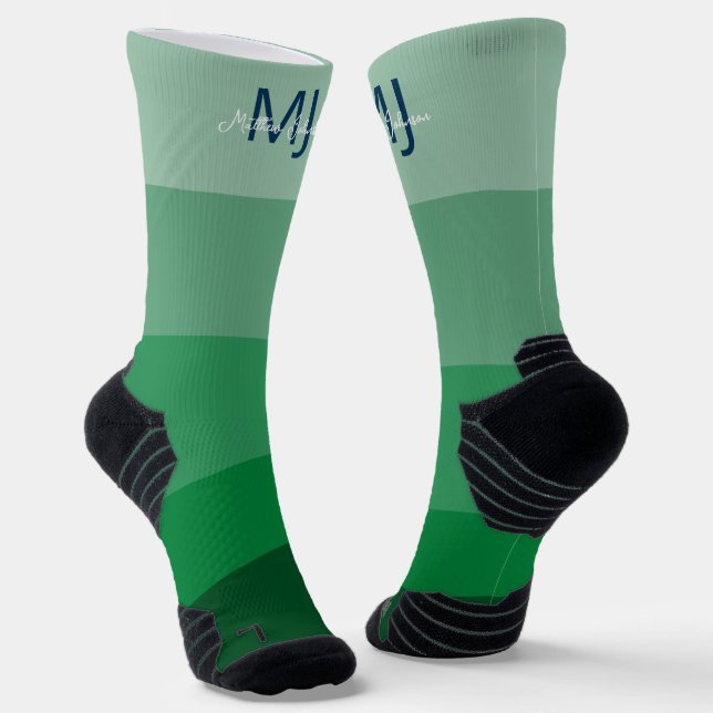 CHAUSSETTE INITIATIVES DE MONOGRAM NOM MOTIF DE LIGNE GREEN G (Angulaire)