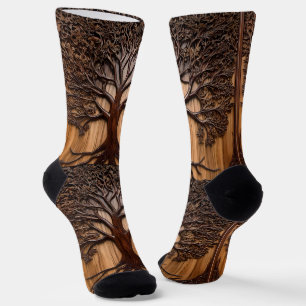 Chaussette Jacaranda Tree Bois de la sculpture,