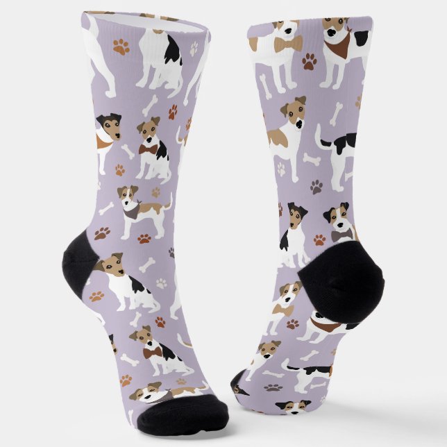 Chaussette Jack Russell Paws Terrier et Chaussettes d'os (Angulaire)