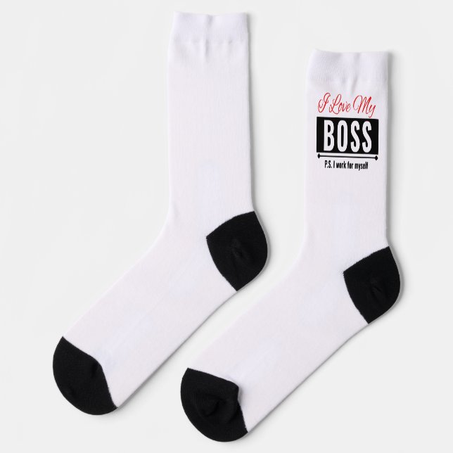 Chaussette J'adore mon patron (Gauche)