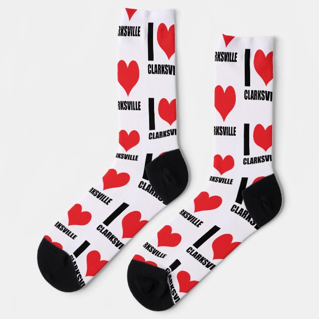 Chaussette J'aime Clarksville (Gauche)