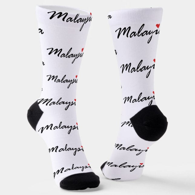 Chaussette J'aime la Malaisie (Angulaire)