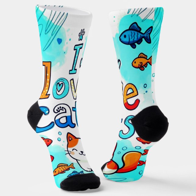 CHAUSSETTE J'AIME LES CHATS (Angulaire)