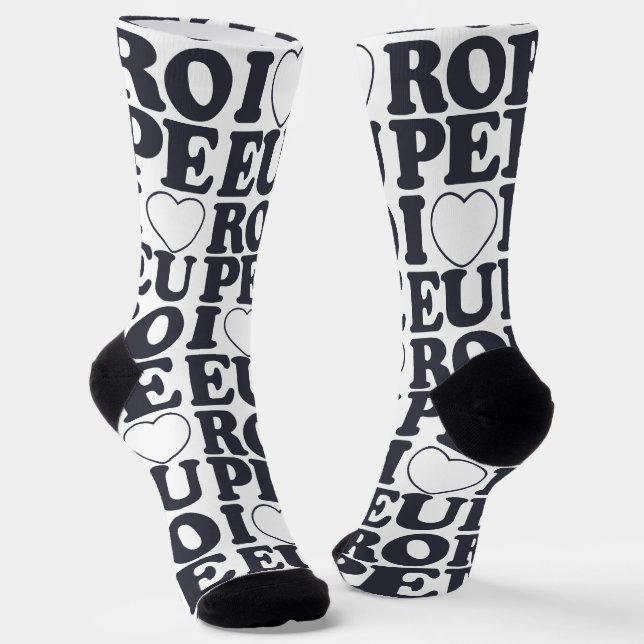 CHAUSSETTE J'AIME L'EUROPE (Angulaire)