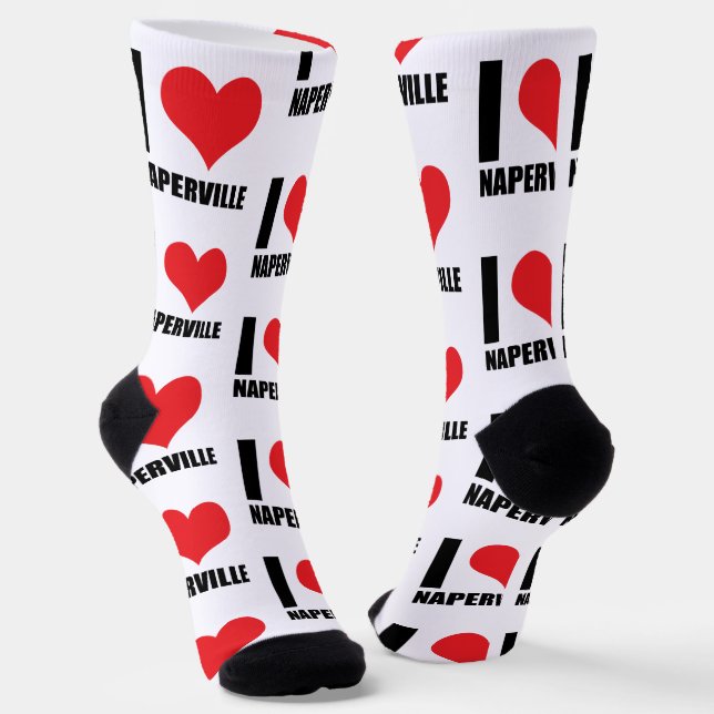 Chaussette J'aime Naperville (Angulaire)