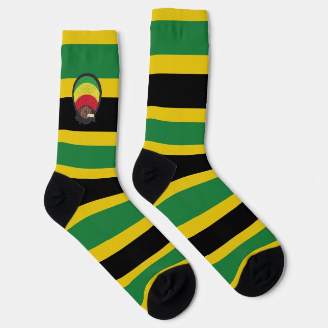 Chaussette Jamaica Rasta Reggae Bobby Roots One Love Socks (Droite)