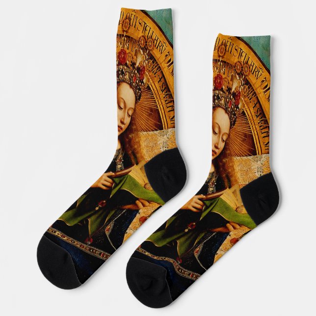 Chaussette Jan van Eyck - Vierge Marie Collection d'art fin (Gauche)