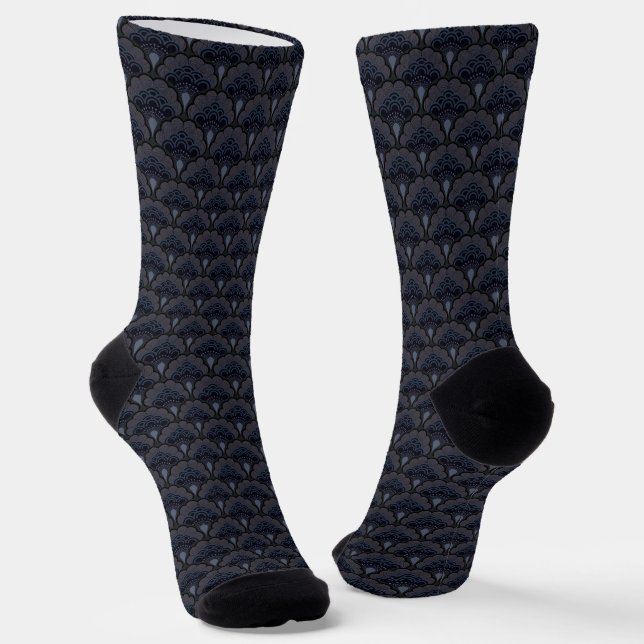 Chaussette Japanese art deco style_Smoky Mist (Angulaire)