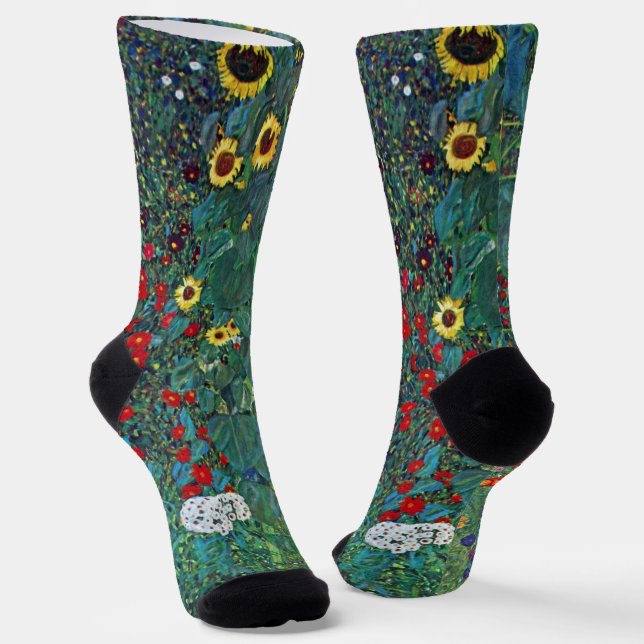 Chaussette Jardin agricole avec tournesol par Klimt, Fleurs V