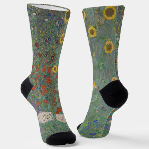 Chaussette Jardin de ferme vintage Klimt Tournesols Art flora