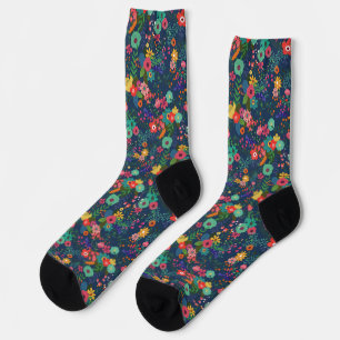 Chaussette Jardin en fleurs printanières