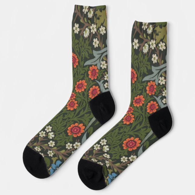 Chaussette Jardin Fleur Classique de Prunellier de William Mo (Gauche)
