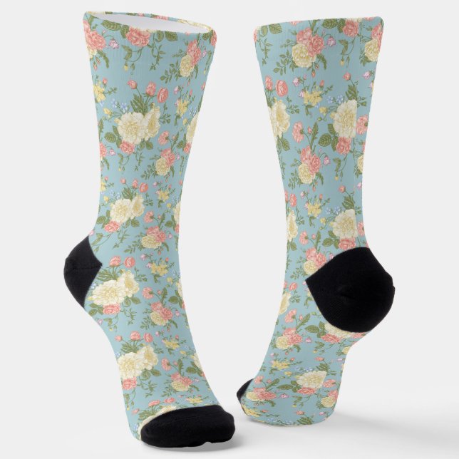 Chaussette Jardin Peony motif floral (Angulaire)