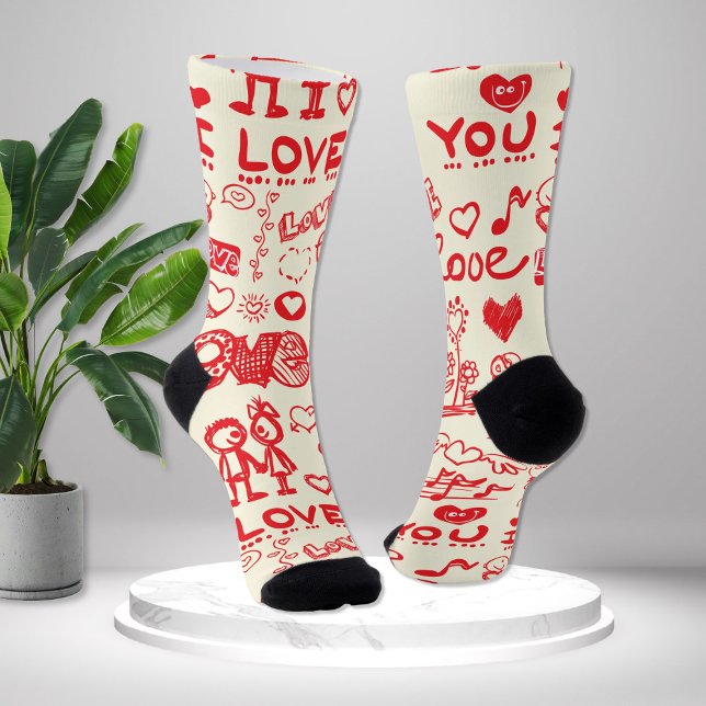Chaussette Je t'aime Nouveauté  (Créateur téléchargé)