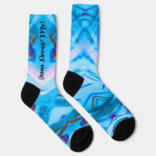 Chaussette Jésus M'Aime Chaussettes Colorées Gras (Droite)