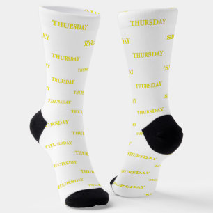Chaussette Jeudi Jours jaunes de la semaine