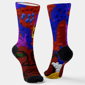 Chaussette Jeune Femme dans la Brume de Fleurs