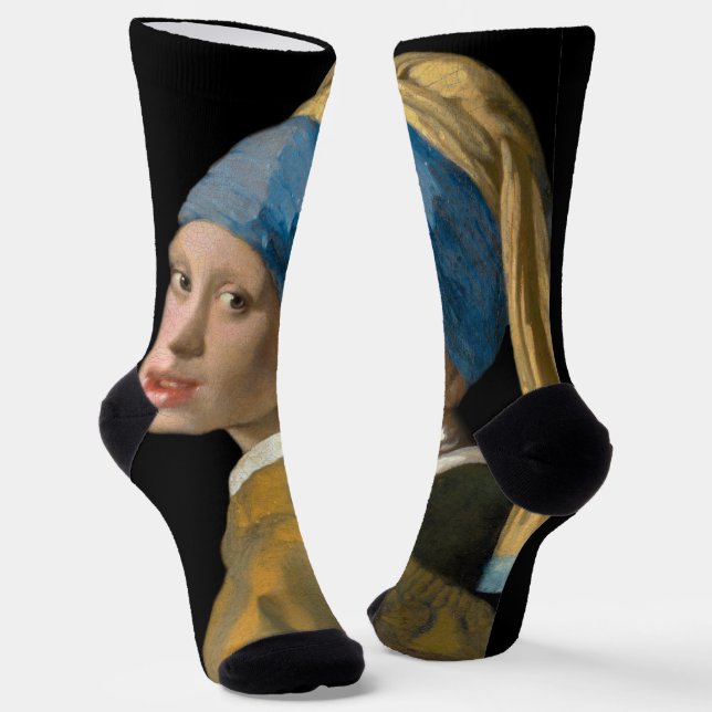 Chaussette Johannes Vermeer - Fille avec une oreille perle (Angulaire)
