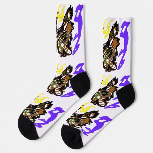 Chaussette Joie cool loup (Gauche)