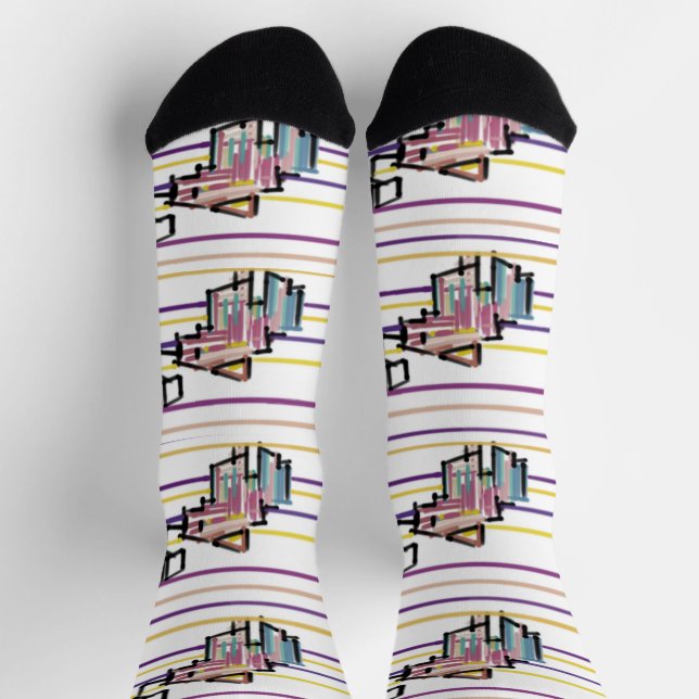 Chaussette Joie estivale de la pêche (Haut)