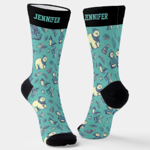 Chaussette Joli animal de Noël Motif Penguin Ours polaire