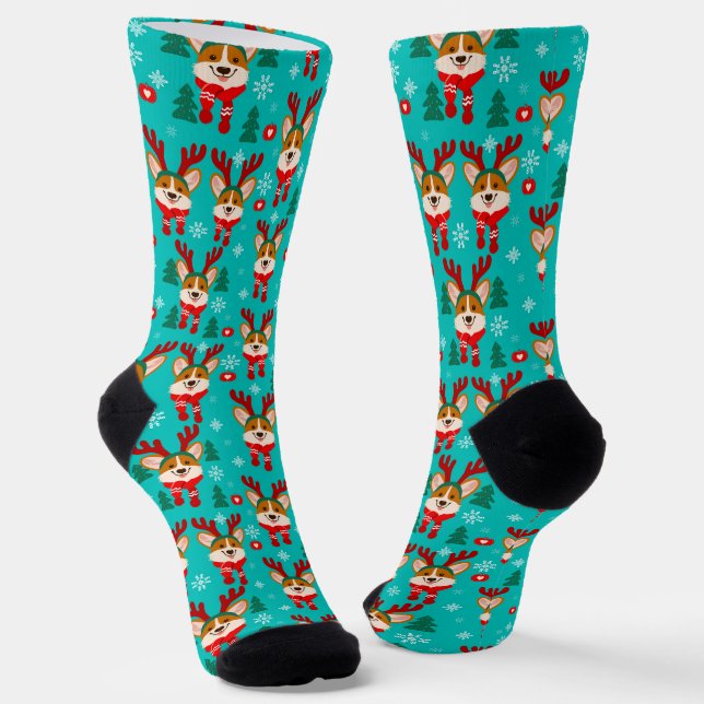 Chaussette Joli corgi de Noël  (Angulaire)