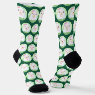 Chaussette Joli Fantôme de Latte au Matcha