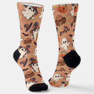 Chaussette Joli fantôme d'Halloween de style Kawaii